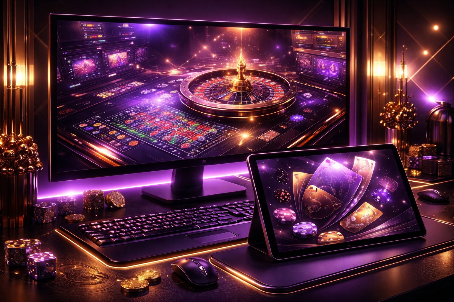 Una configuración digital de casino pulida que destaca el juego justo, tecnología fluida y el entorno de juego DADOSBET.