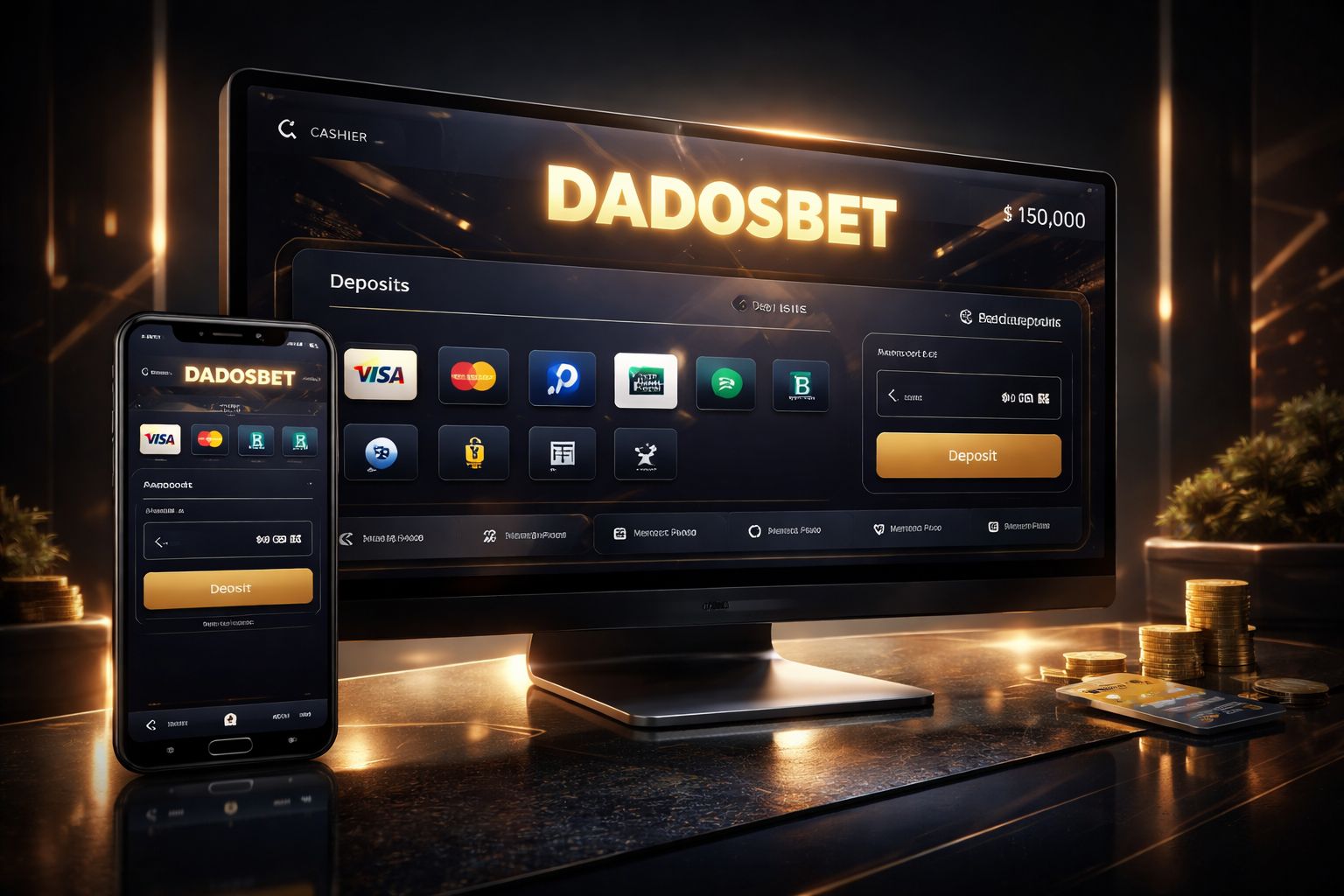 Página de pagos DADOSBET enfocada en depósitos y retiros para Argentina